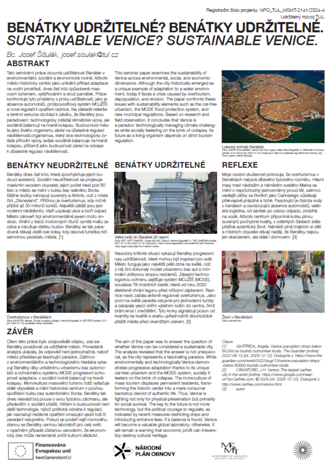 Student project – Sustainable Venice